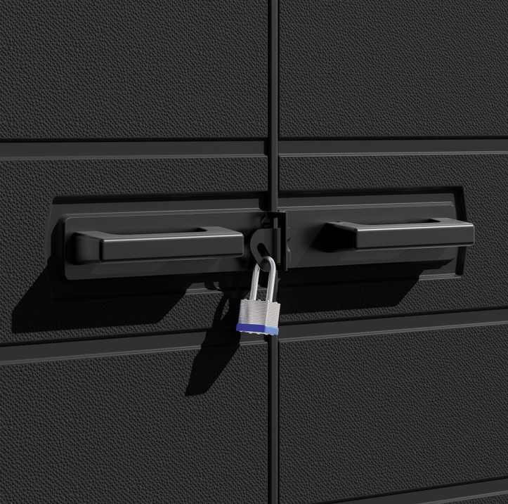 Sunthtcast Modernist 8’x7’ Dual Barn Door Storage Shed