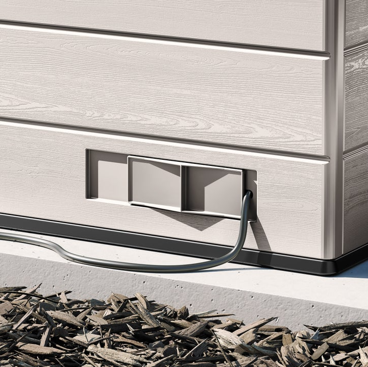 Sunthtcast Modernist 8’x7’ Dual Barn Door Storage Shed