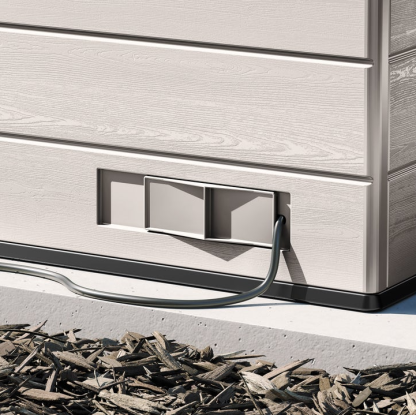 Sunthtcast Modernist 8’x7’ Dual Barn Door Storage Shed