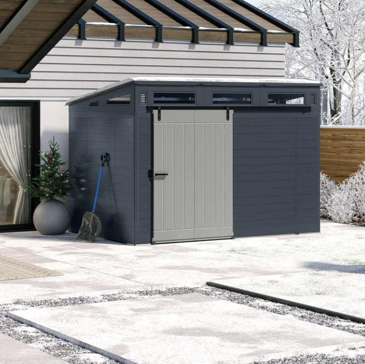 Sunthtcast Modernist 10 ft x 7 ft. Sliding Door Storage Shed