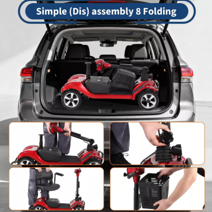 Foldable 4-Wheel Mobility Scooter for Adults