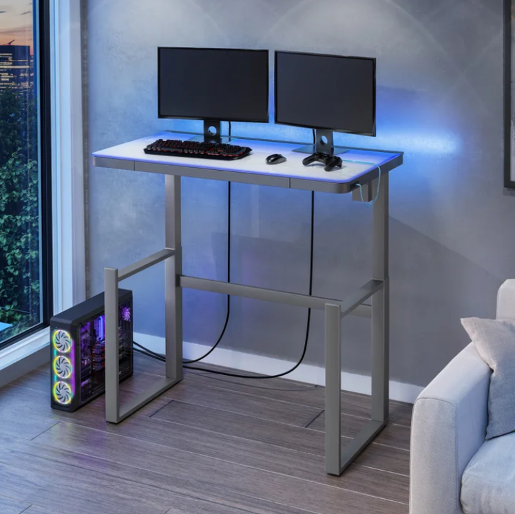 Tresthtanti Aurthtora 47” Adjustable Height Desk with LED Lighting