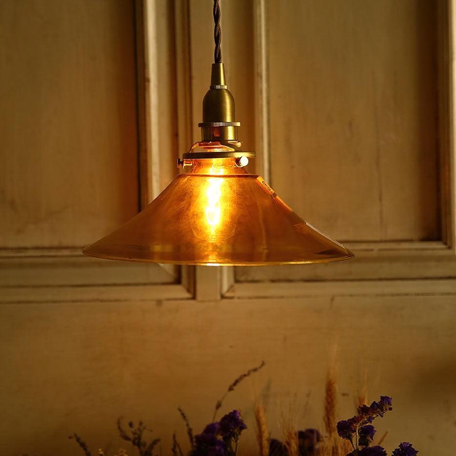 Amber Glass Pendant Light
