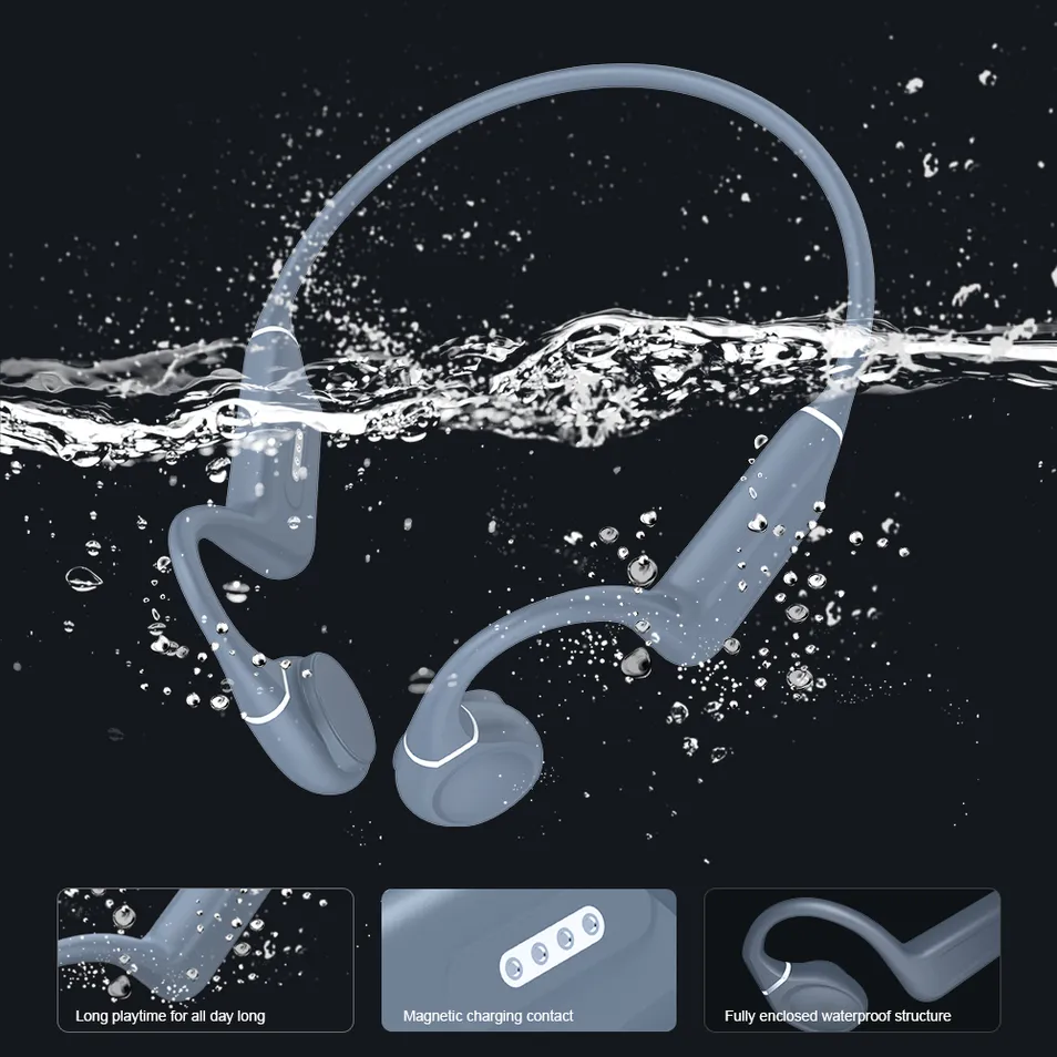 Es-910plus Open Ear Bluetooth Headset for Running and Workouts Bone Conduction Headphones Wireless Earphone