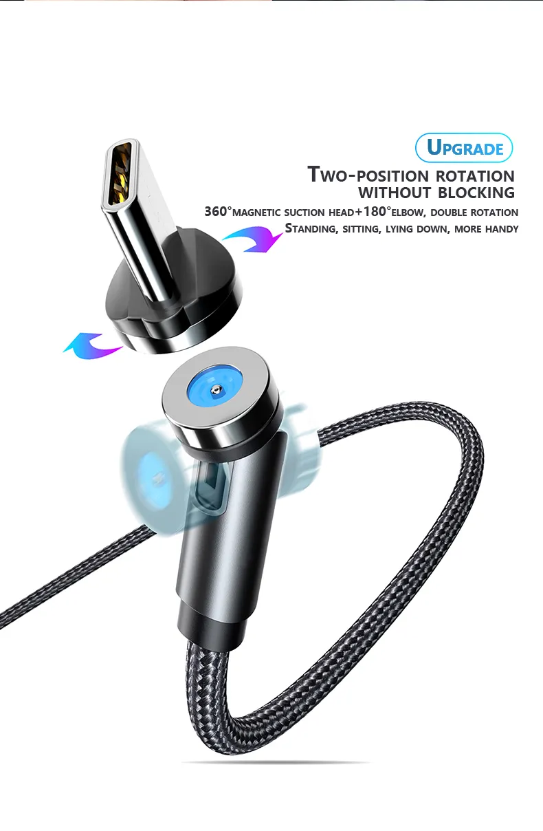 Magnetic Trio Charger Cable for All Phones