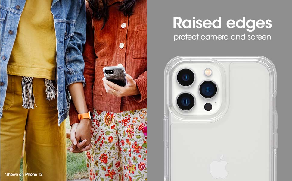 iPhone 13 (ONLY) Symmetry Series Case - CLEAR, ultra-sleek, wireless charging compatible, raised edges protect camera & screen