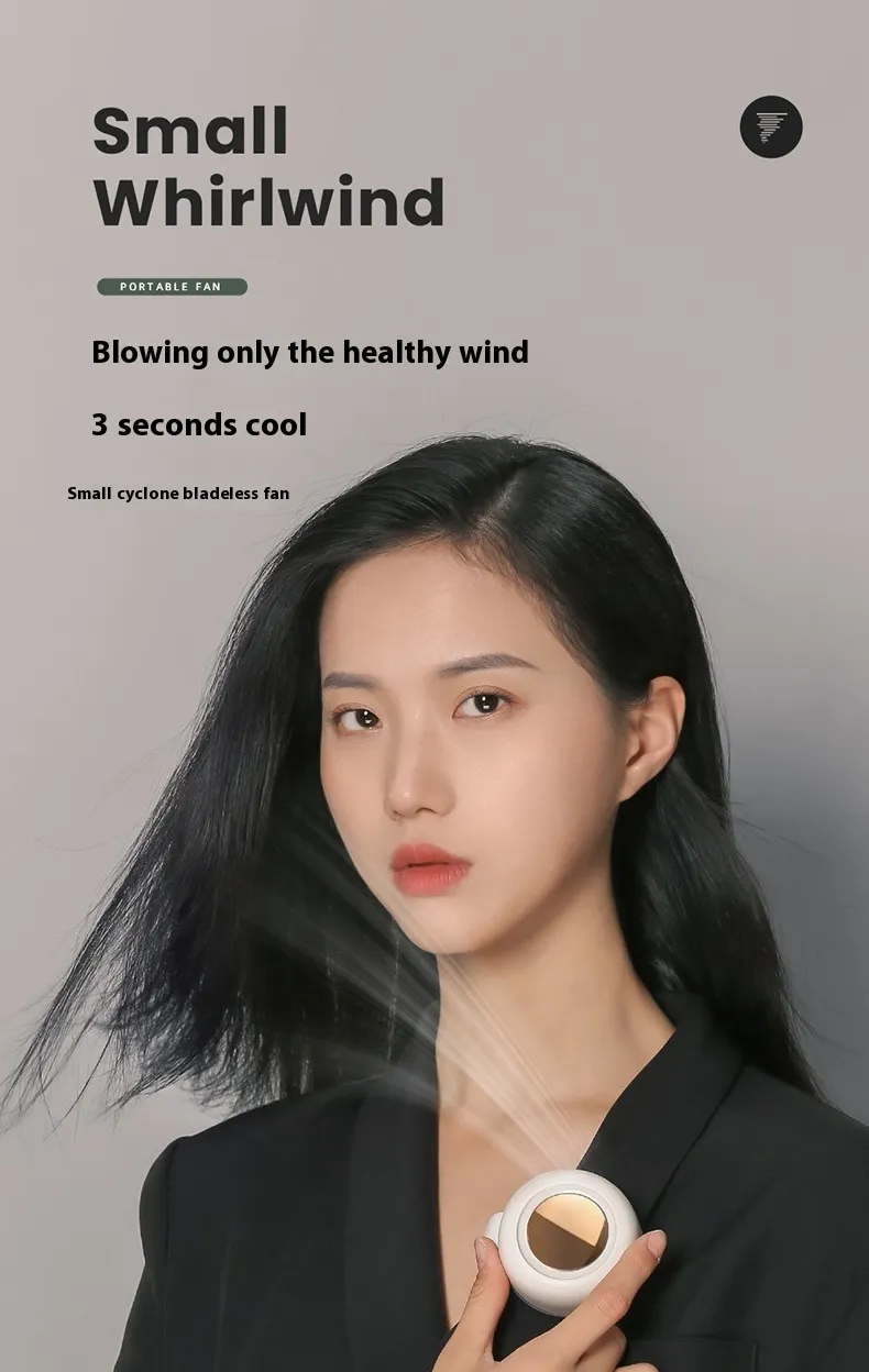 New Special USB Portable Bladeless Mini Clip Electric Fan No Vane Neck Hanging Portable Fan