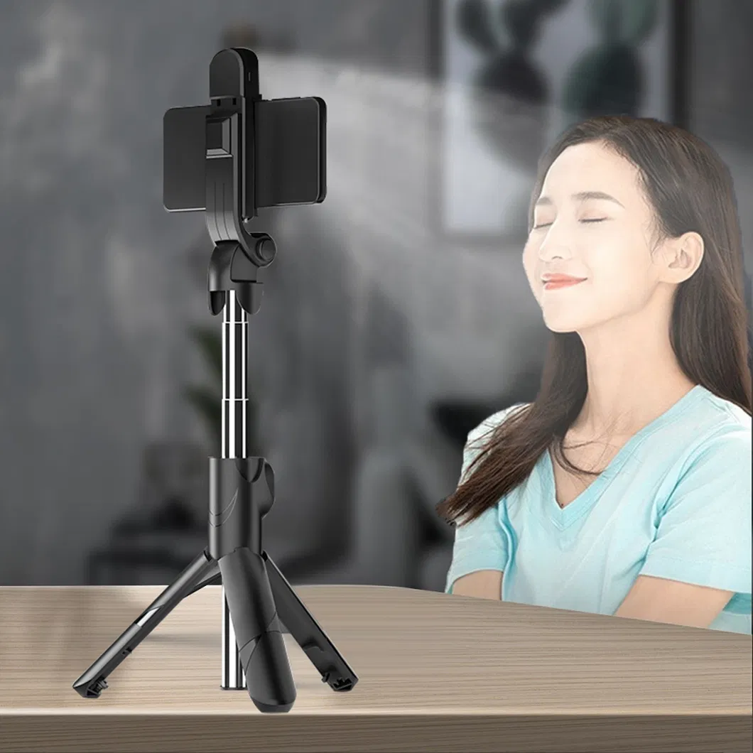 Xt02s Extendable Selfie Tripod - 70cm, Bluetooth Remote &amp; LED Light (Black)