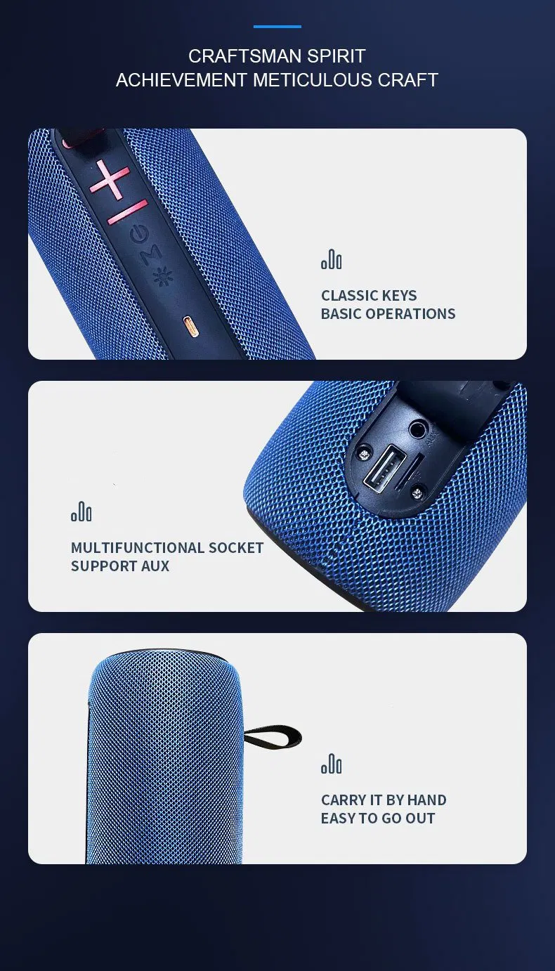 New Arrival Fashion Portable Wireless Bluetooth Speaker Stereo Sound Mini Bluetooth Speaker with RGB Light T26