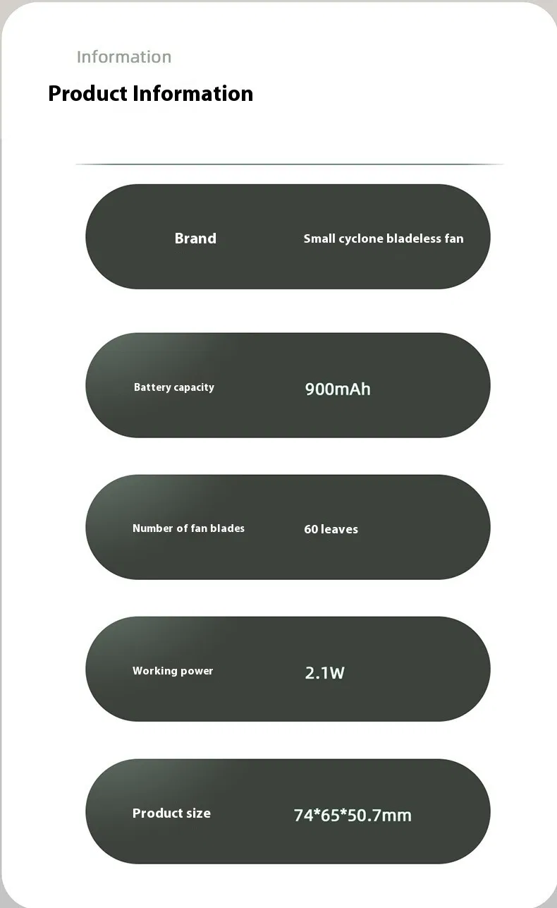 New Special USB Portable Bladeless Mini Clip Electric Fan No Vane Neck Hanging Portable Fan