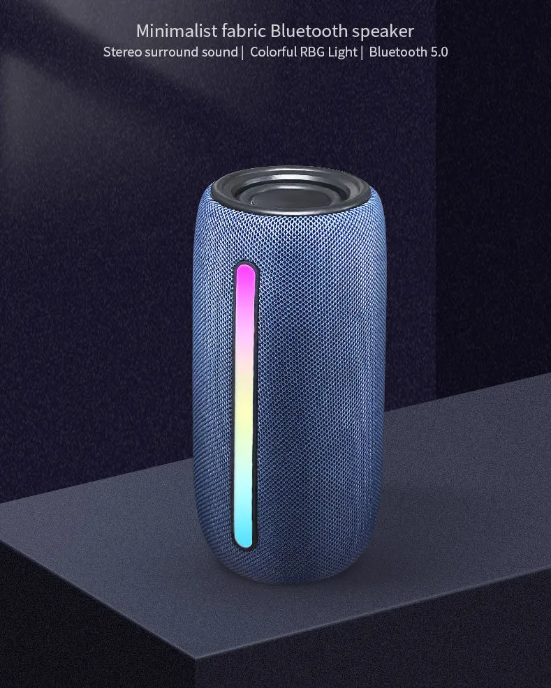 New Arrival Fashion Portable Wireless Bluetooth Speaker Stereo Sound Mini Bluetooth Speaker with RGB Light T26