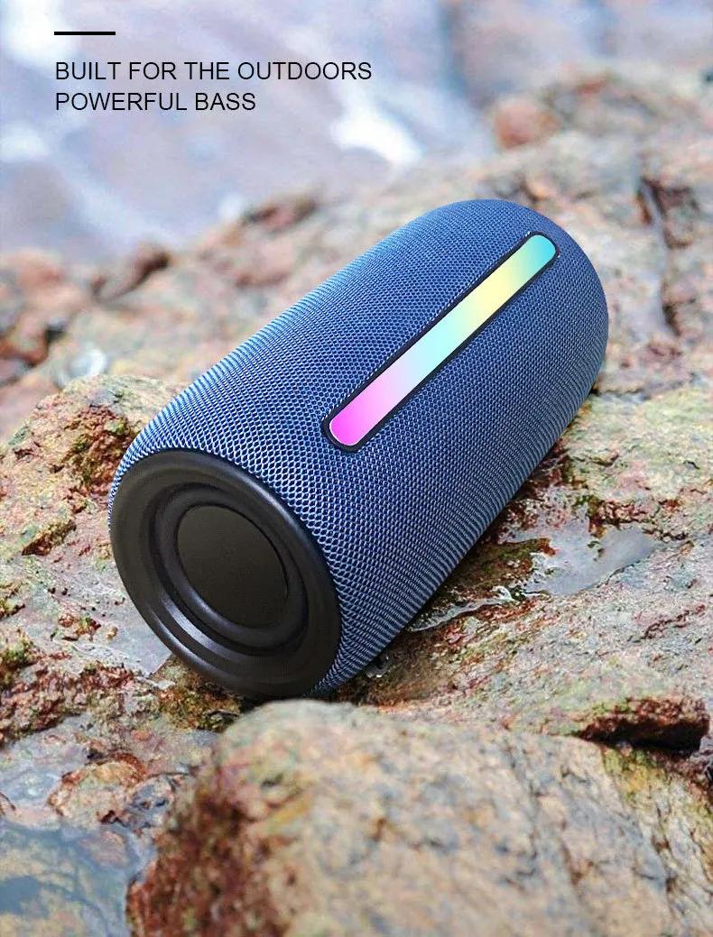 New Arrival Fashion Portable Wireless Bluetooth Speaker Stereo Sound Mini Bluetooth Speaker with RGB Light T26