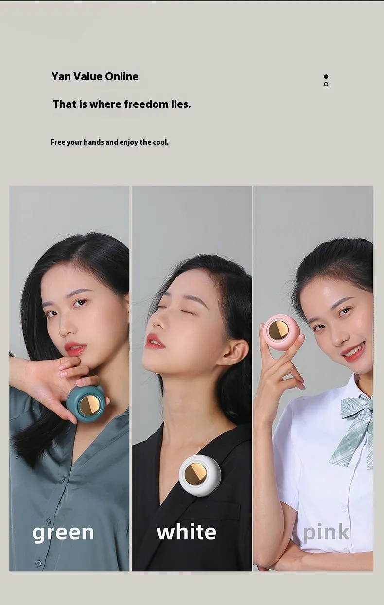 New Special USB Portable Bladeless Mini Clip Electric Fan No Vane Neck Hanging Portable Fan