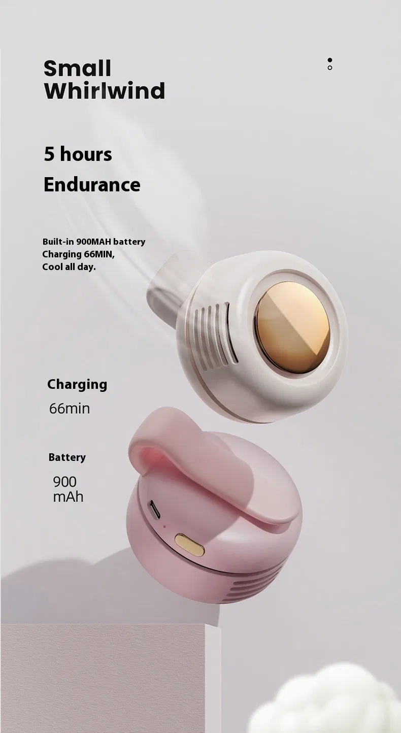 New Special USB Portable Bladeless Mini Clip Electric Fan No Vane Neck Hanging Portable Fan