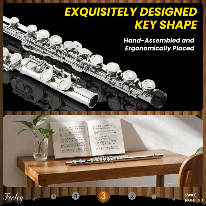 Fesley 16 Keys C Flutes Closed Hole