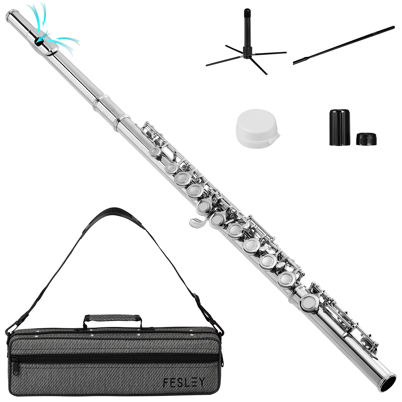Fesley 16 Keys C Flutes Closed Hole