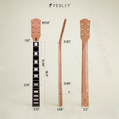 Fesley DIY LP Electric Guitar Kit with Poplar Body