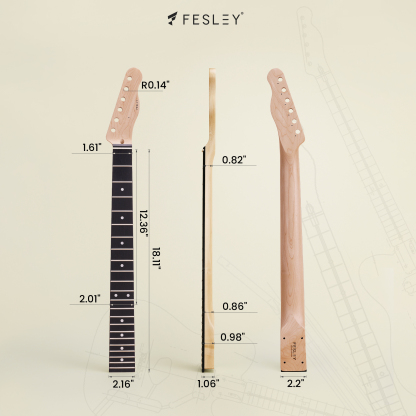 Fesley DIY TC Electric Guitar Kit with Poplar Body