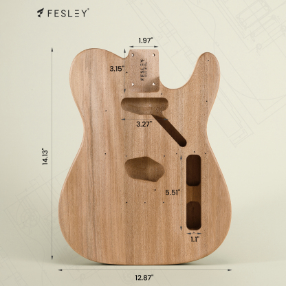 Fesley DIY TC Electric Guitar Kit with Poplar Body