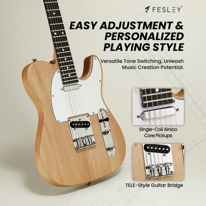 Fesley DIY TC Electric Guitar Kit with Poplar Body