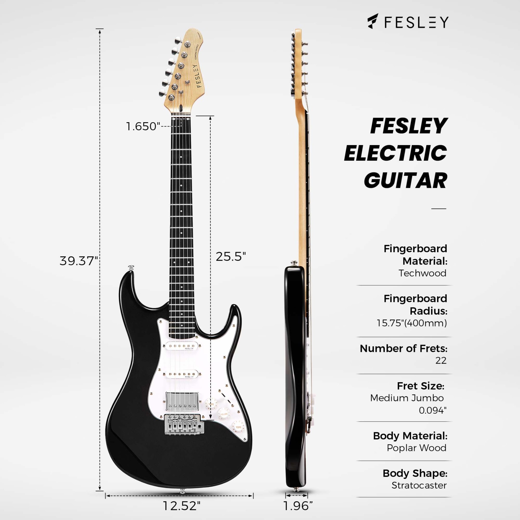 Fesley FST100 39 Inch Electric Guitar