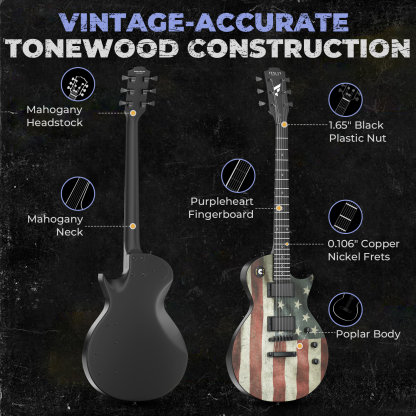 Fesley FLP400-US Flag 39" LP Electric Guitar