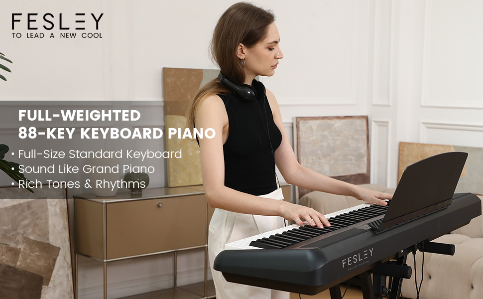 88-key keyboard piano