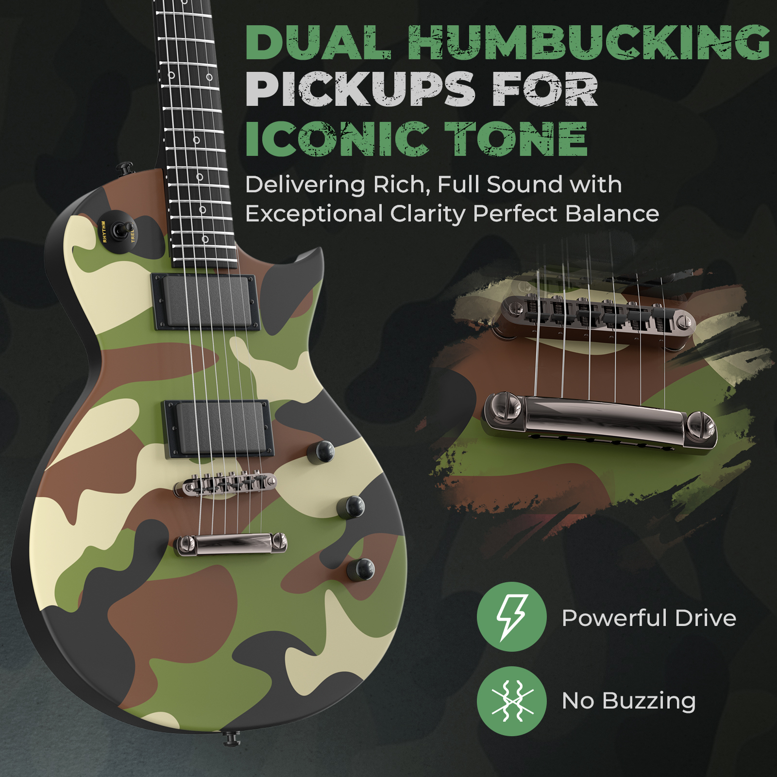 Fesley FLP400 39"  Electric Guitar Kit- Camouflage