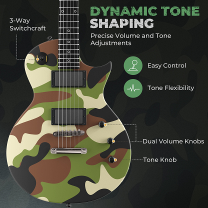 Fesley FLP400 39"  Electric Guitar Kit- Camouflage