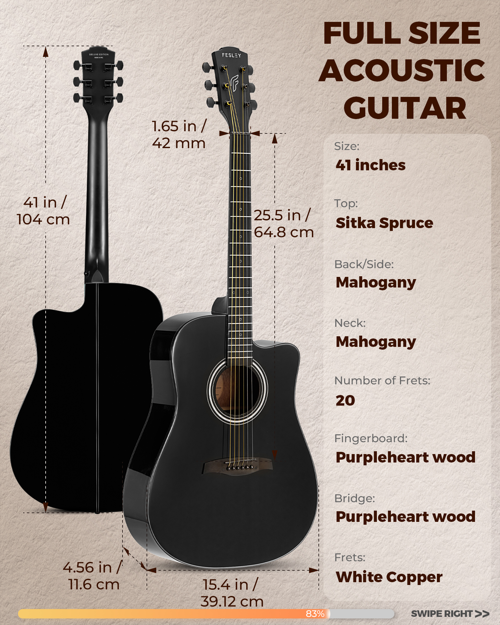 Fesley FD60C Acoustic Guitar Kit