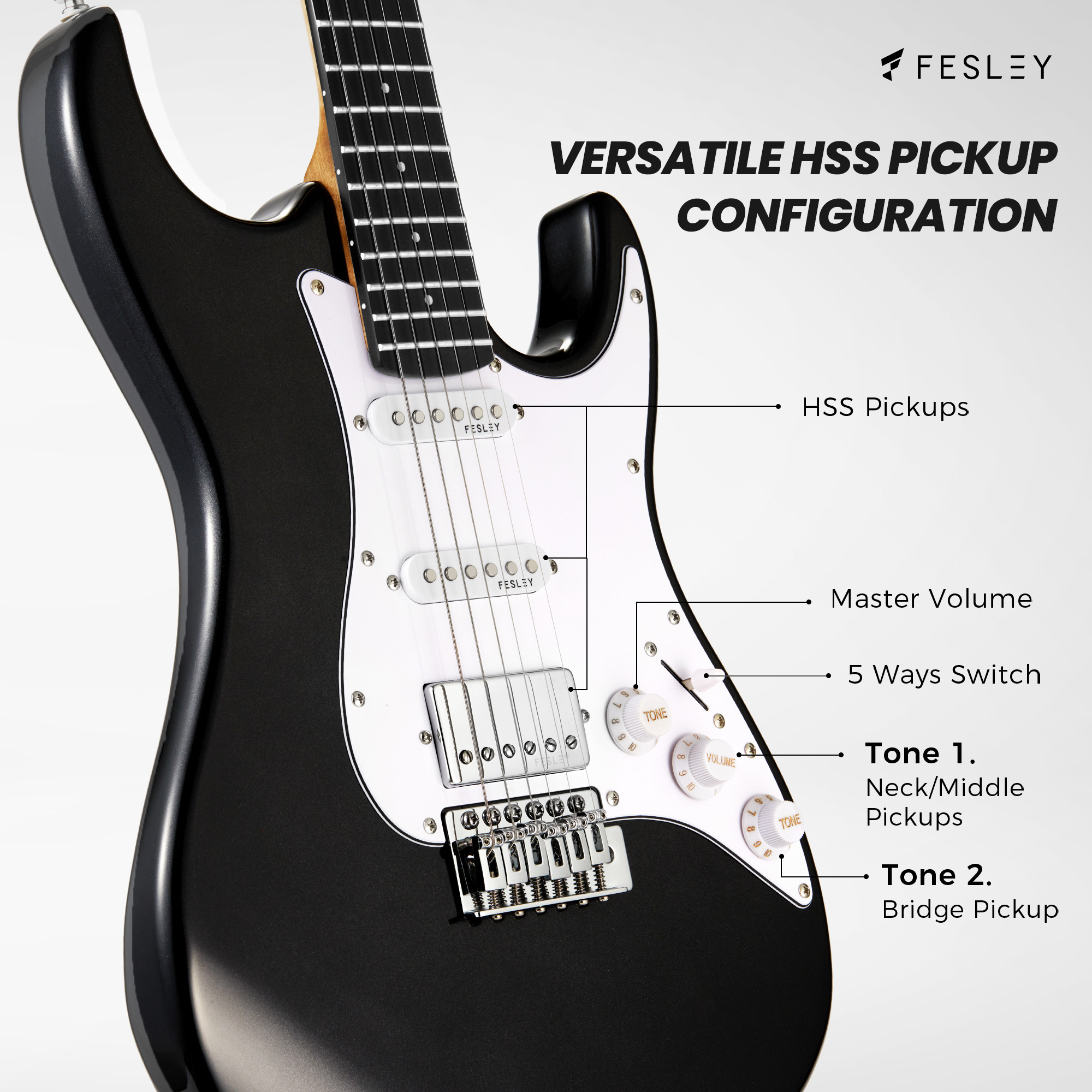 Fesley FST100 39 Inch Electric Guitar