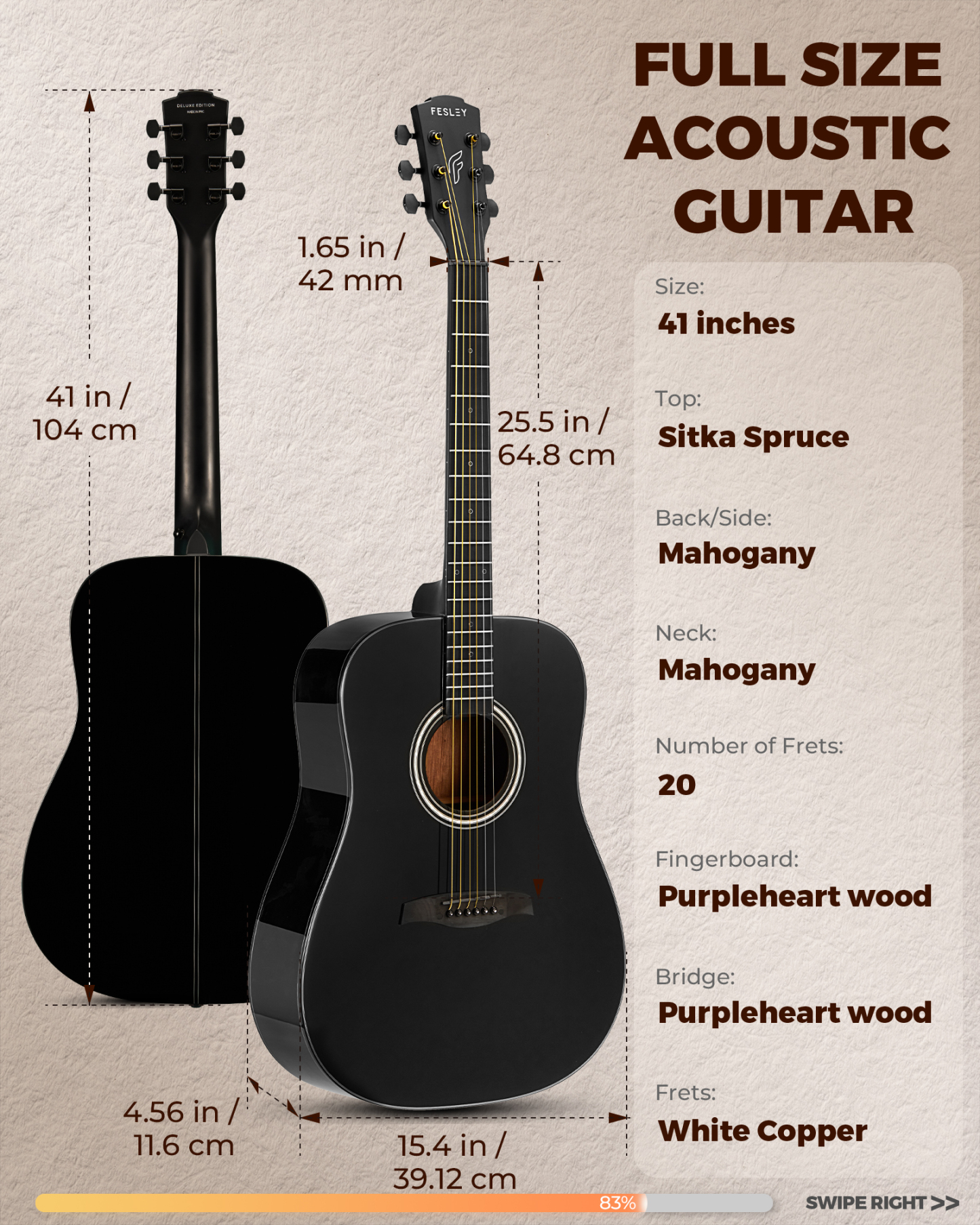 Fesley FD60 Acoustic Guitar Kit