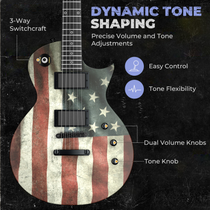 Fesley FLP400-US Flag 39" LP Electric Guitar