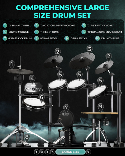 Fesley FED1000 Electric Drum Set