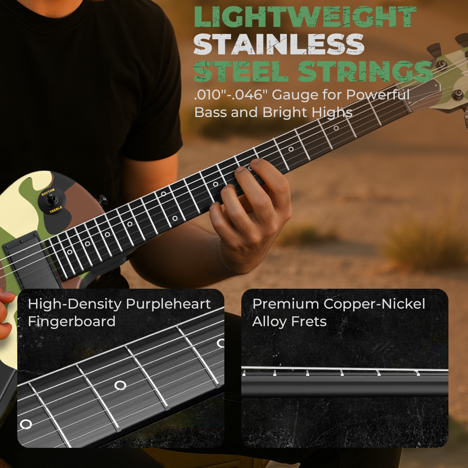 Fesley FLP400 39"  Electric Guitar Kit- Camouflage