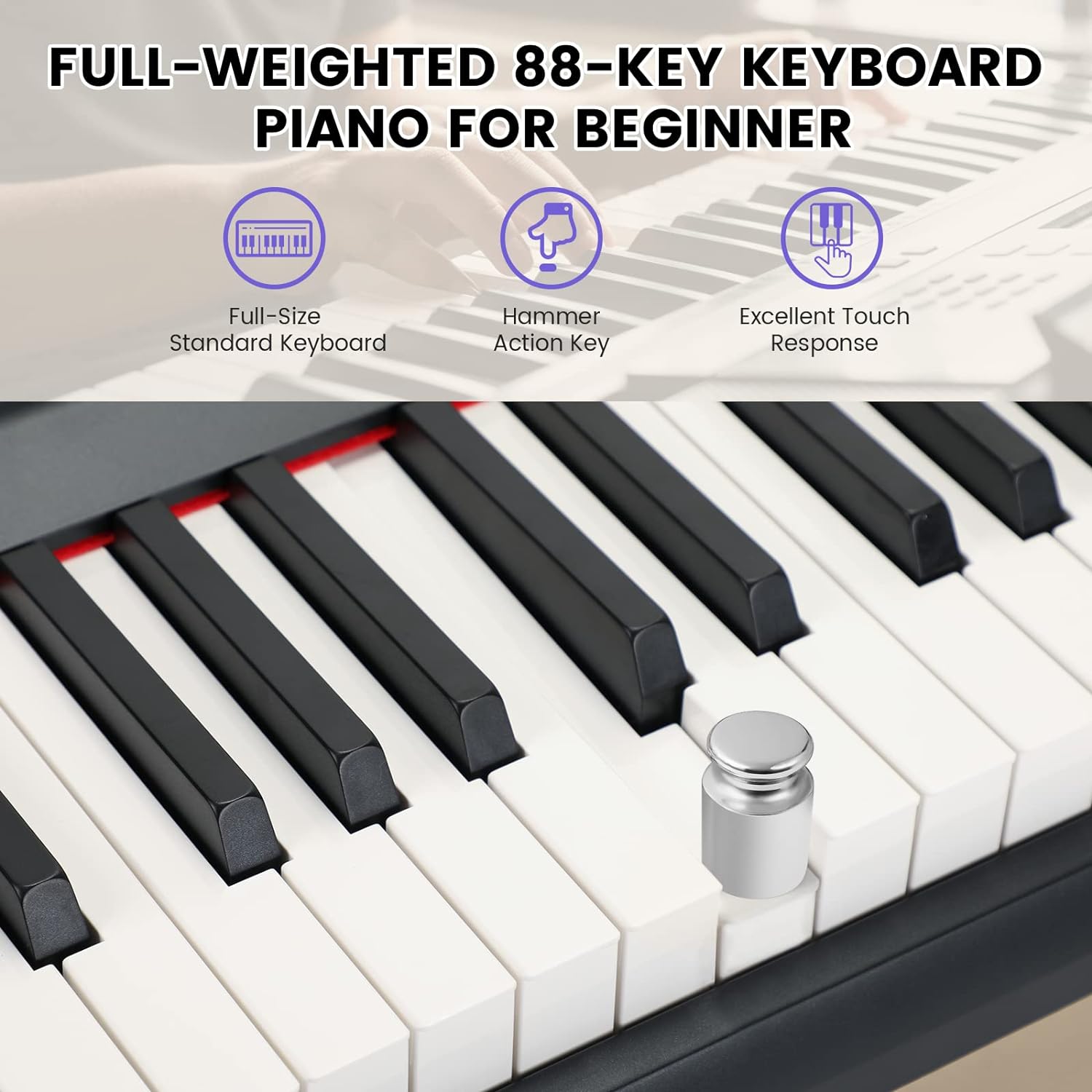 Fesley 88 Key Weighted Digital Piano Keyboard