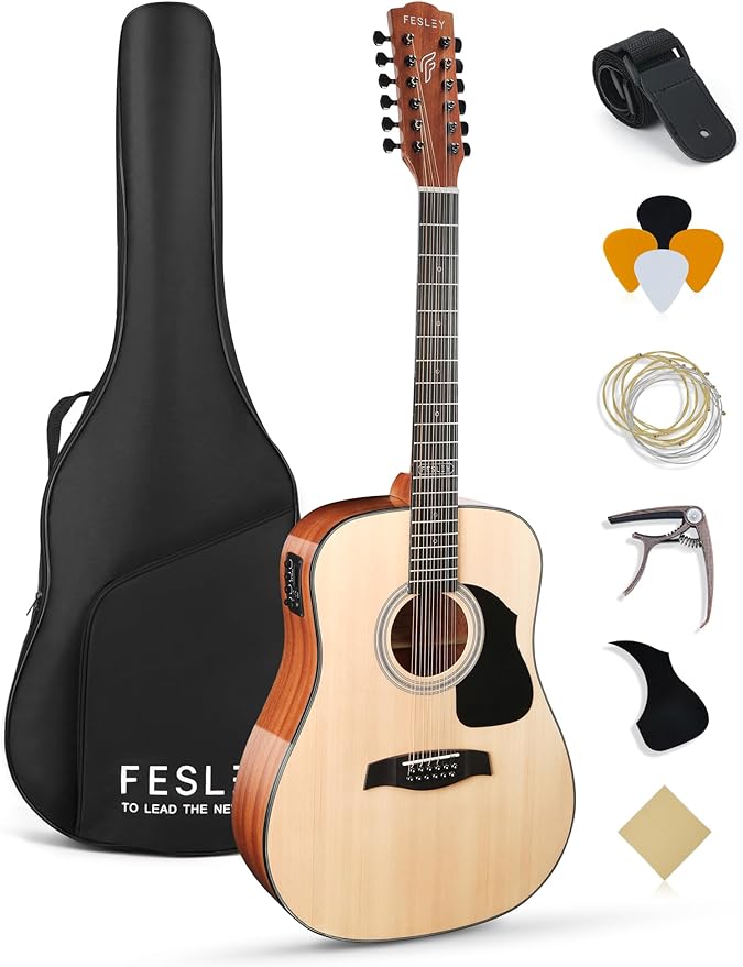 Fesley 12 String Guitar- Natural