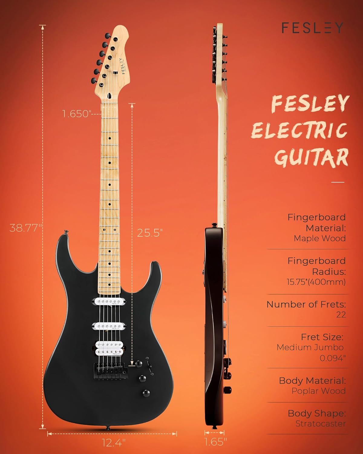 Fesley FST350M 39" Electric Guitar