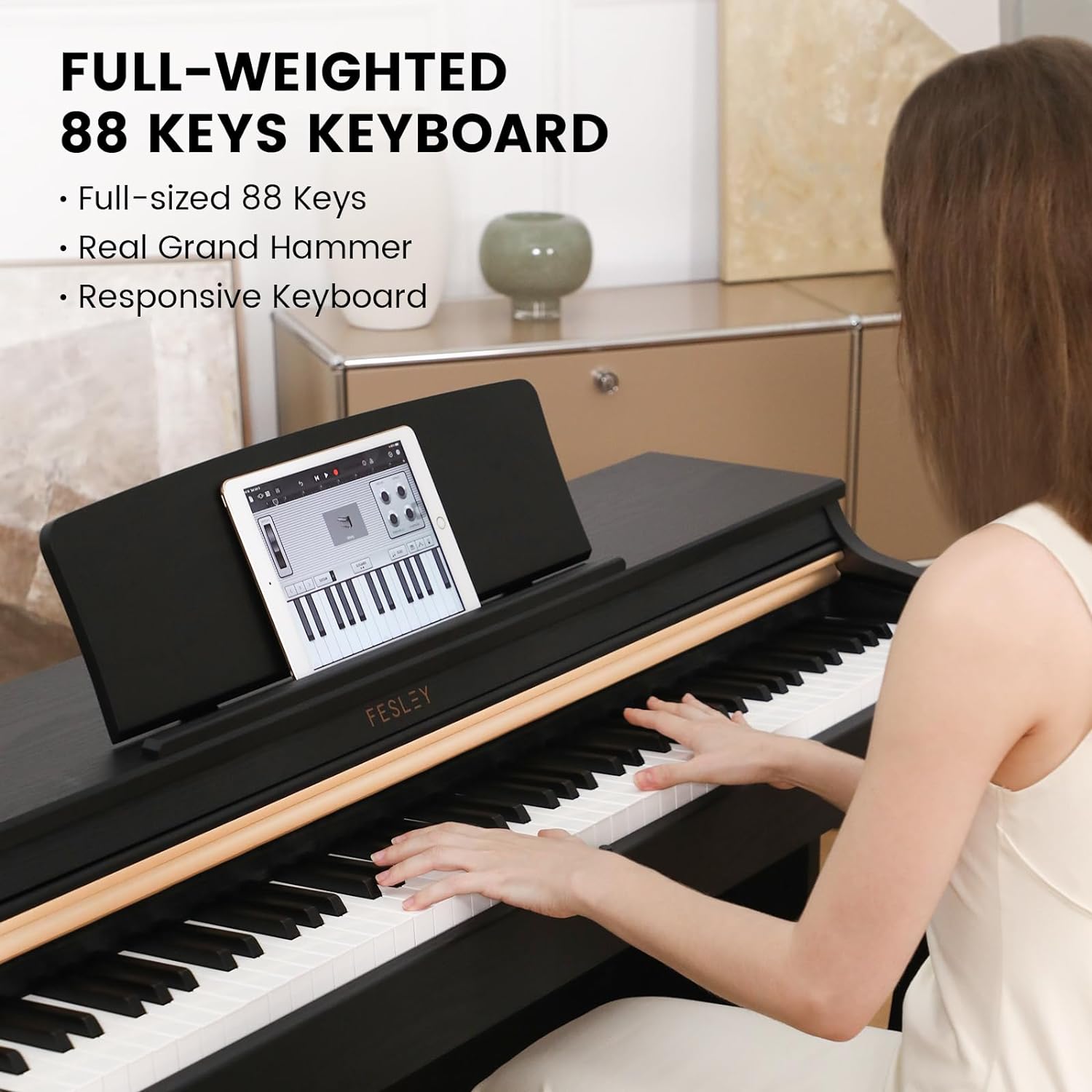 Fesley FEP1000 Weighted Digital Piano Black