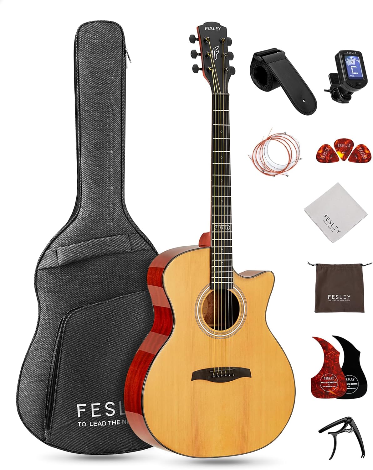 Fesley FF60 41'' Full Size Acoustic Guitar Kit
