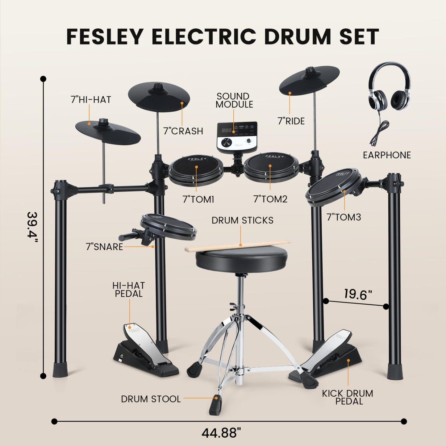 Fesley FED200 Electric Drum Set