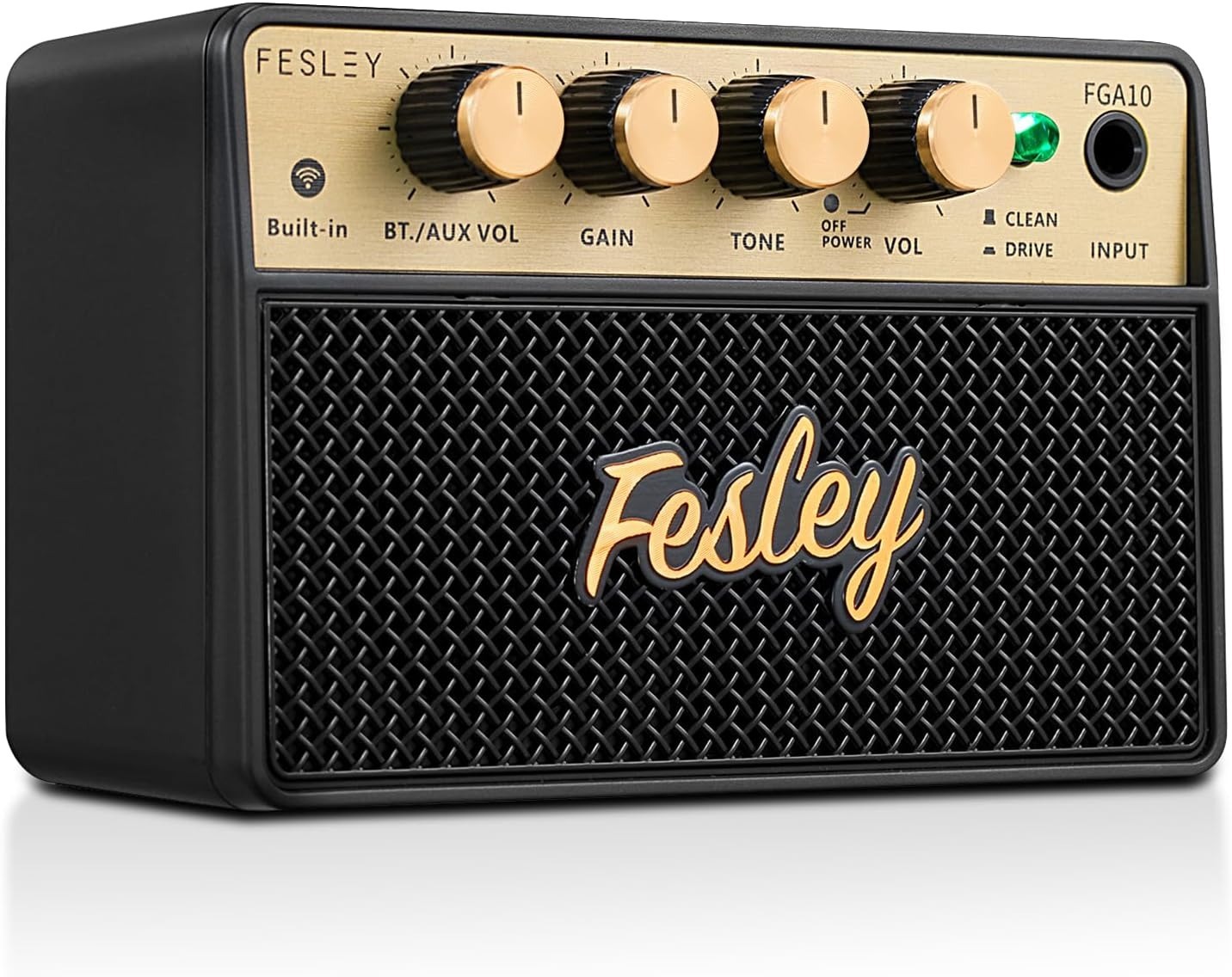 Fesley Mini Guitar Amp10W Portable Recharged Guitar Amplifier Headphone FGA10