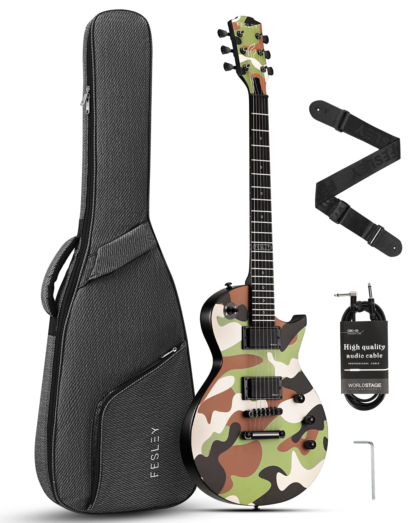 Fesley FLP350 39"  Electric Guitar Kit- Camouflage