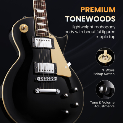 Fesley FLP900 LP Electric Guitar with Arched Top