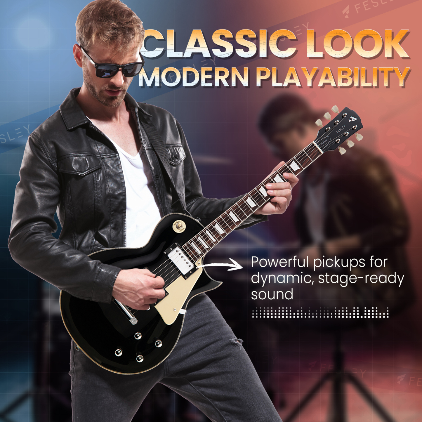 Fesley FLP900 LP Electric Guitar with Arched Top