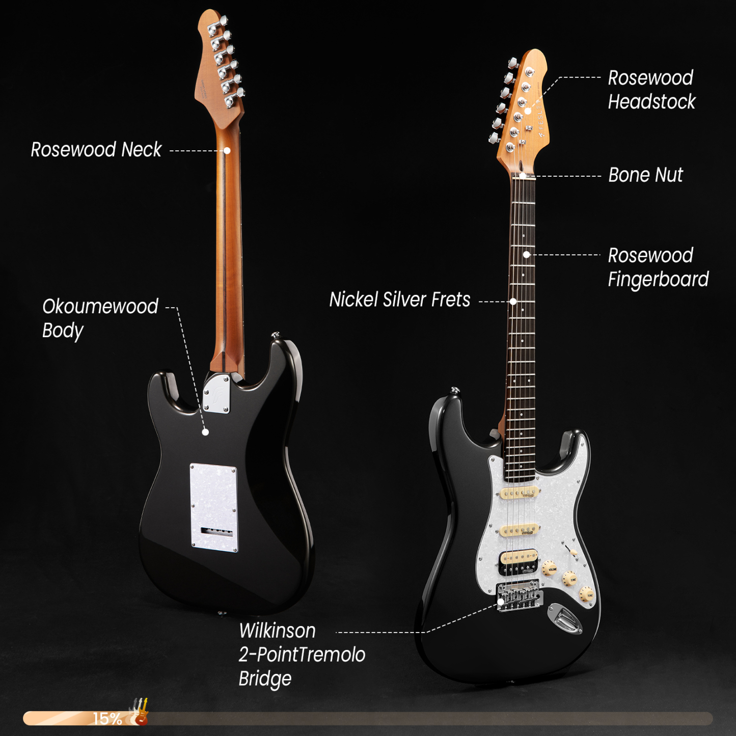 Fesley FST1000 39" Electric Guitar