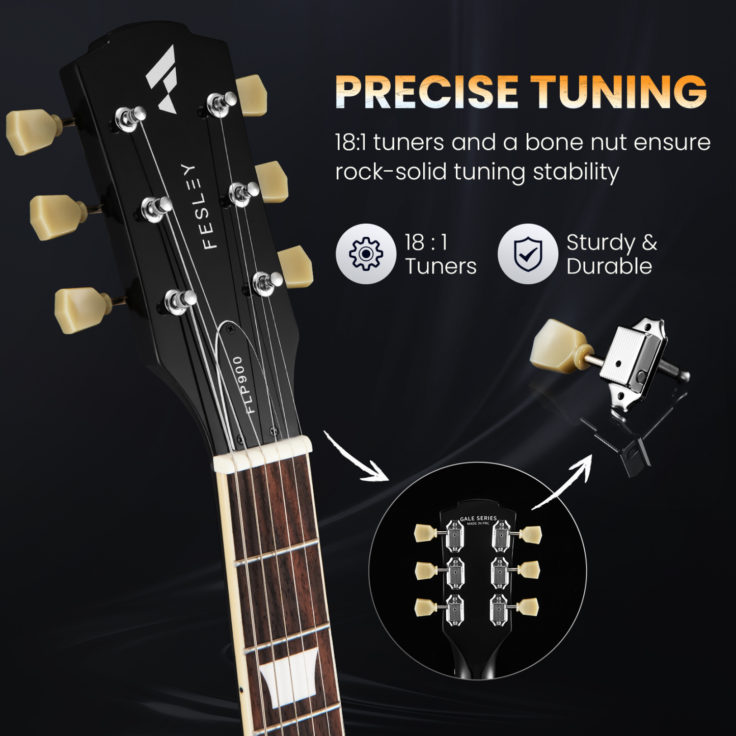 Fesley FLP900 LP Electric Guitar with Arched Top