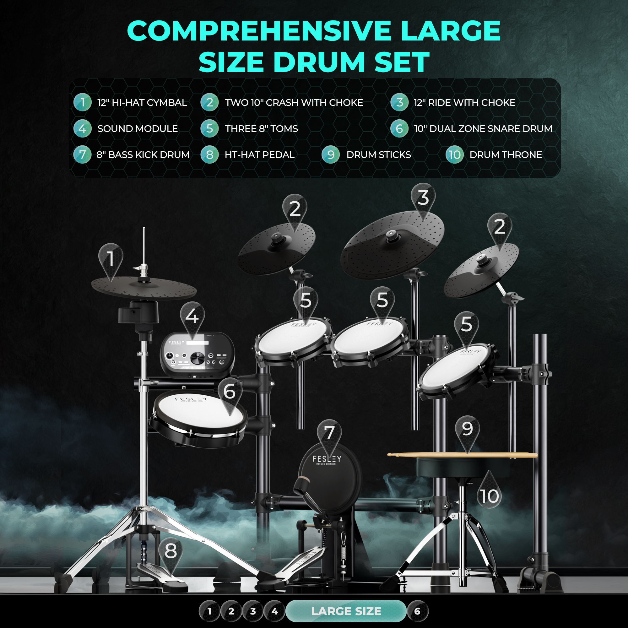 Fesley FED1000 Electric Drum Set