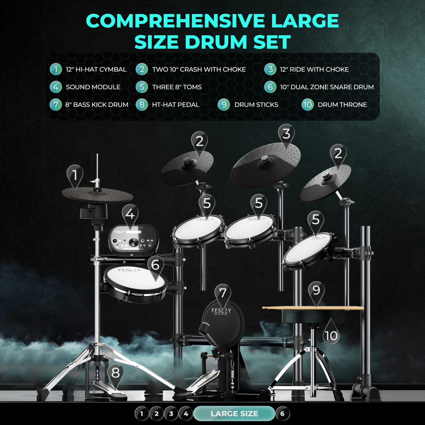 Fesley FED1000 Electric Drum Set