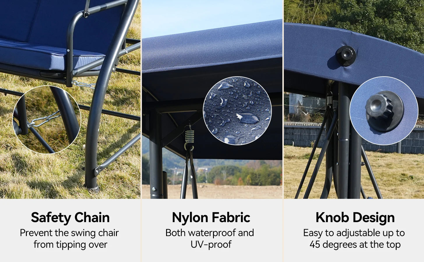 patio swing with canopy
